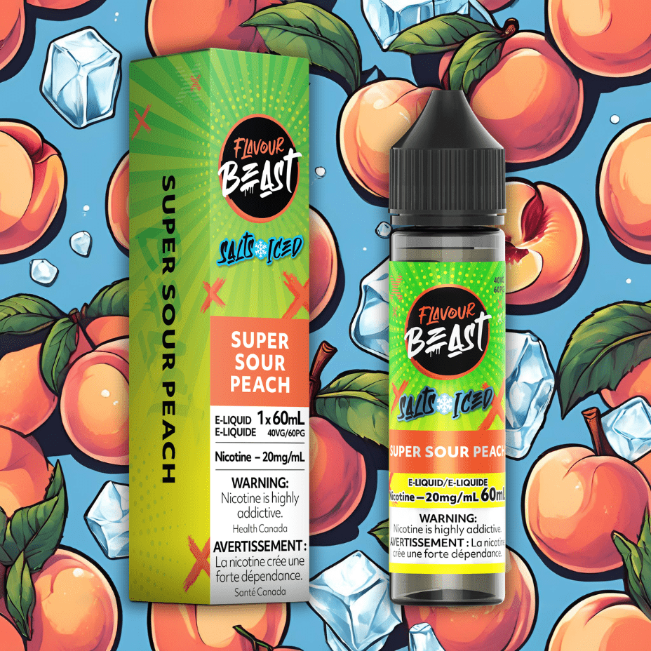 Flavour Beast Salt-Super Sour Peach-60ml 60mL / 20mg Airdrie Vape SuperStore and Bong Shop Alberta Canada