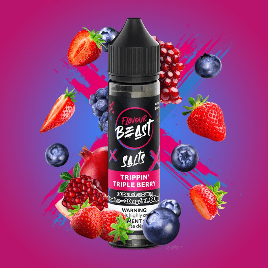 Flavour Beast Salt-Trippin' Triple Berry-60ml 60ml / 20mg Airdrie Vape SuperStore and Bong Shop Alberta Canada