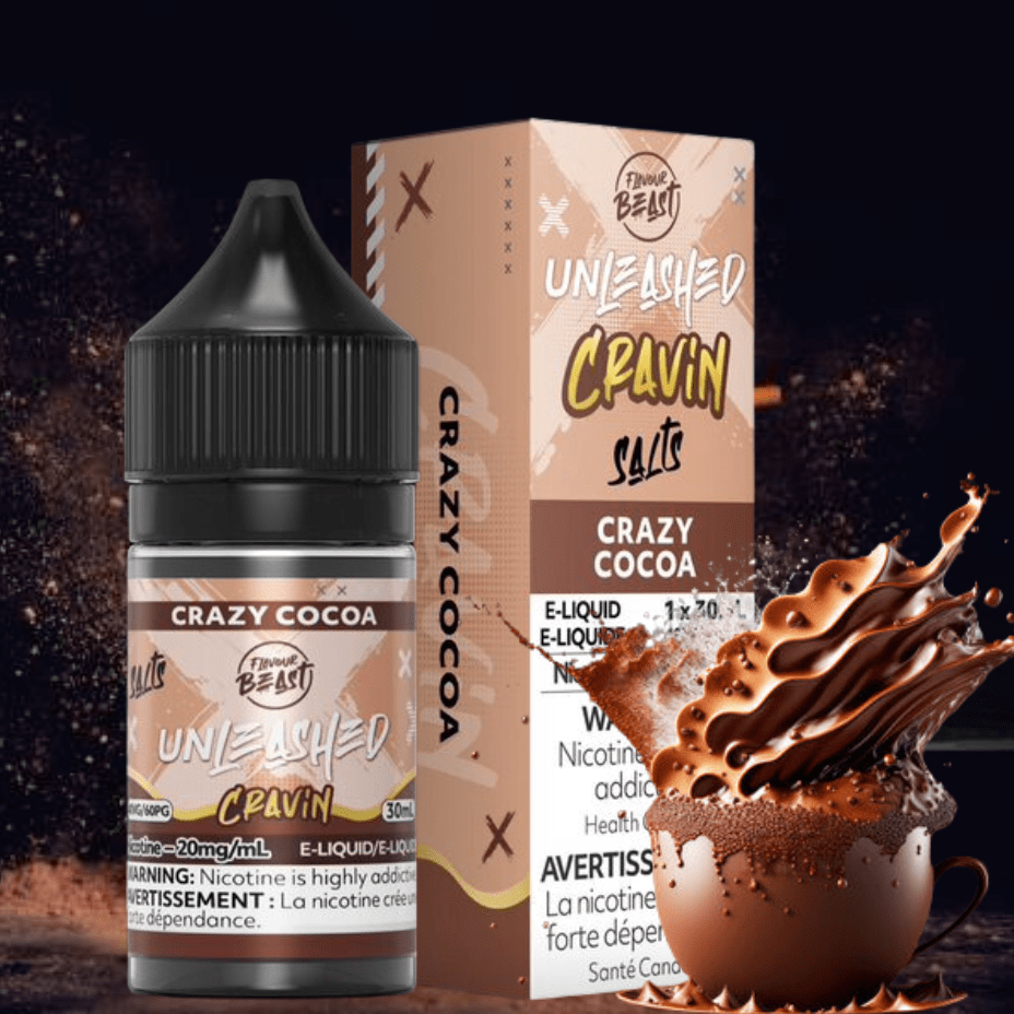 Flavour Beast Unleashed Cravin Salts-Crazy Cocoa 30ml / 20mg Airdrie Vape SuperStore and Bong Shop Alberta Canada