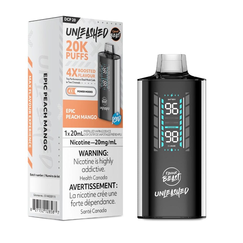 Flavour Beast Unleashed DCP 20K Disposable Vape - Epic Peach Mango Airdrie Vape SuperStore and Bong Shop Alberta Canada