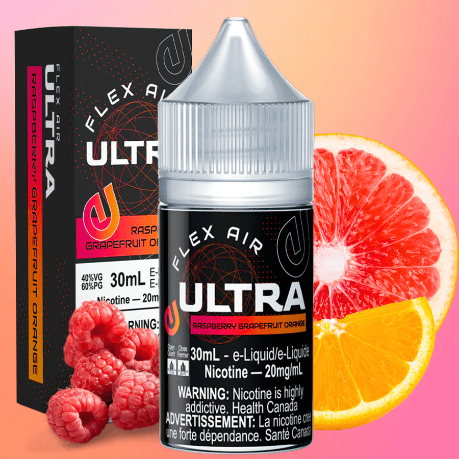 Flex Air Ultra Salt-Raspberry Grapefruit Orange Airdrie Vape SuperStore and Bong Shop Alberta Canada