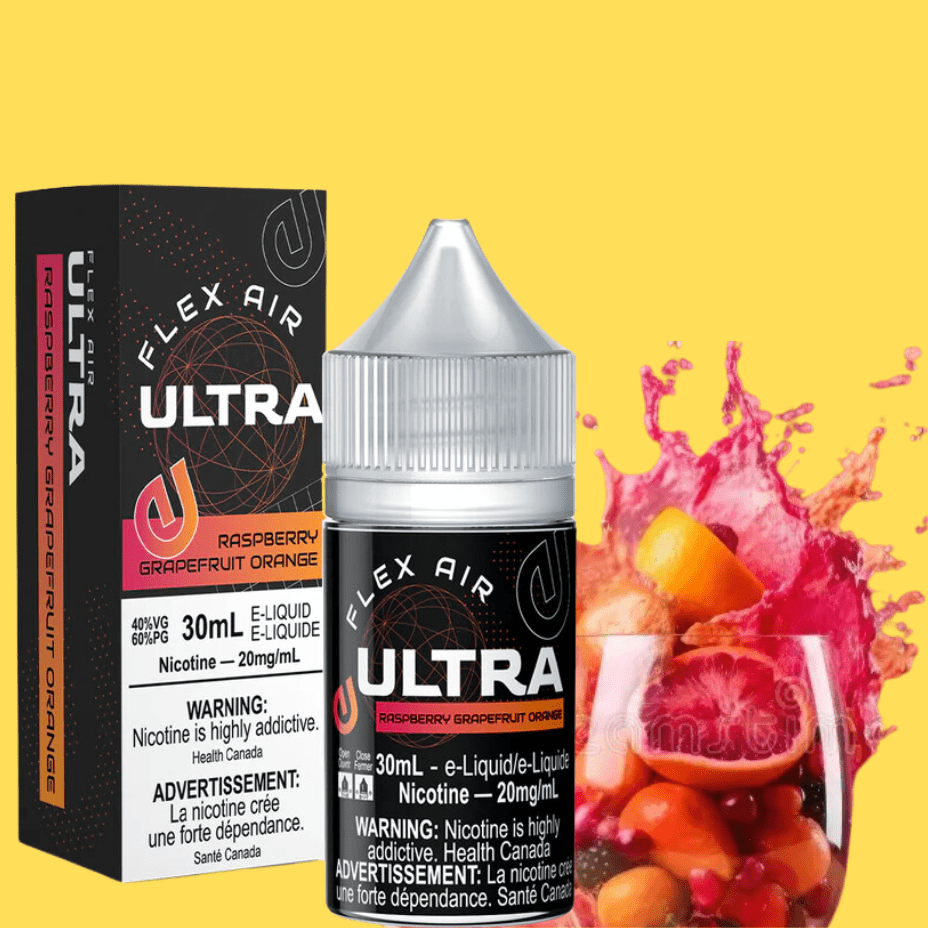 Flex Air Ultra Salt-Raspberry Grapefruit Orange Airdrie Vape SuperStore and Bong Shop Alberta Canada