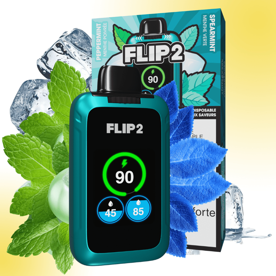 Flip Bar 2 Disposable Vape-Peppermint and Spearmint 11000 Puffs Airdrie Vape SuperStore and Bong Shop Alberta Canada