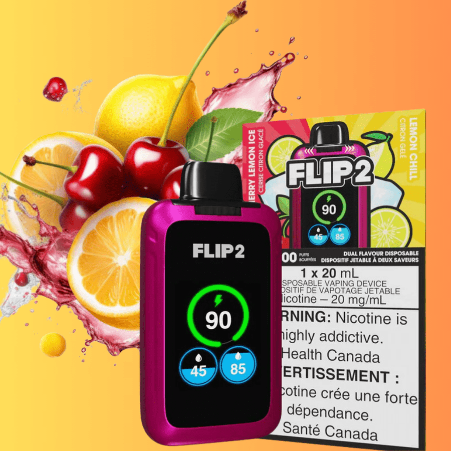 FLIP BAR Disposables 11000 Puffs Flip Bar 2-in-1 Disposable Vape-Cherry Lemon & Lemon Chill-Airdrie Vape SuperStore and Bong Shop