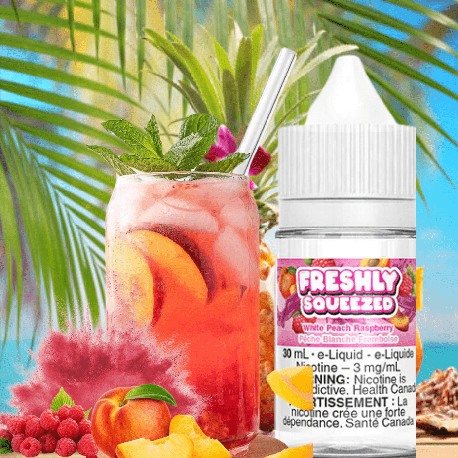 Freshly Squeezed Salt - White Peach Raspberry 30ml Airdrie Vape SuperStore and Bong Shop Alberta Canada