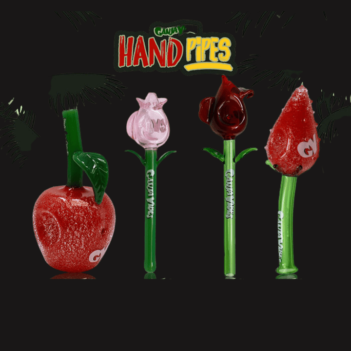 Ganja Vibes Glass Weed Pipes-5" Pink Pineapple Airdrie Vape SuperStore and Bong Shop Alberta Canada