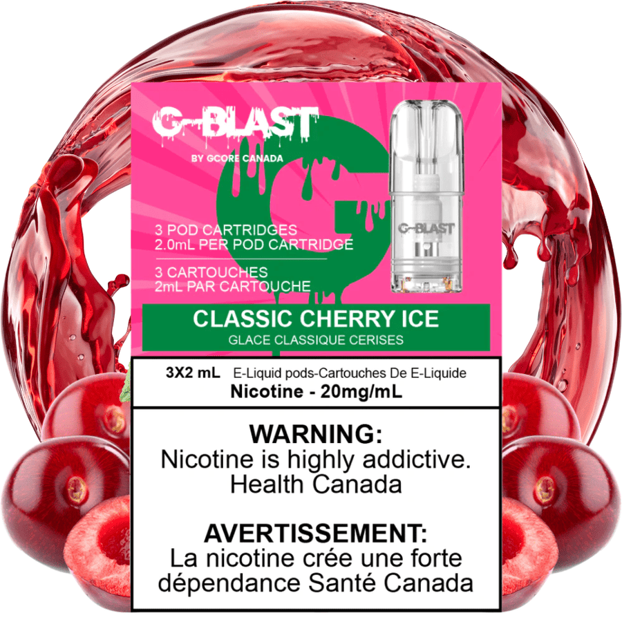 GCore G-Blast Pods Classic Cherry Ice (STLTH Compatible) 20mg Airdrie Vape SuperStore and Bong Shop Alberta Canada