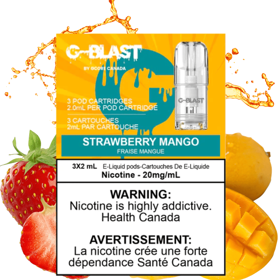 GCore G-Blast Pods Strawberry Mango (STLTH Compatible) 20mg Airdrie Vape SuperStore and Bong Shop Alberta Canada