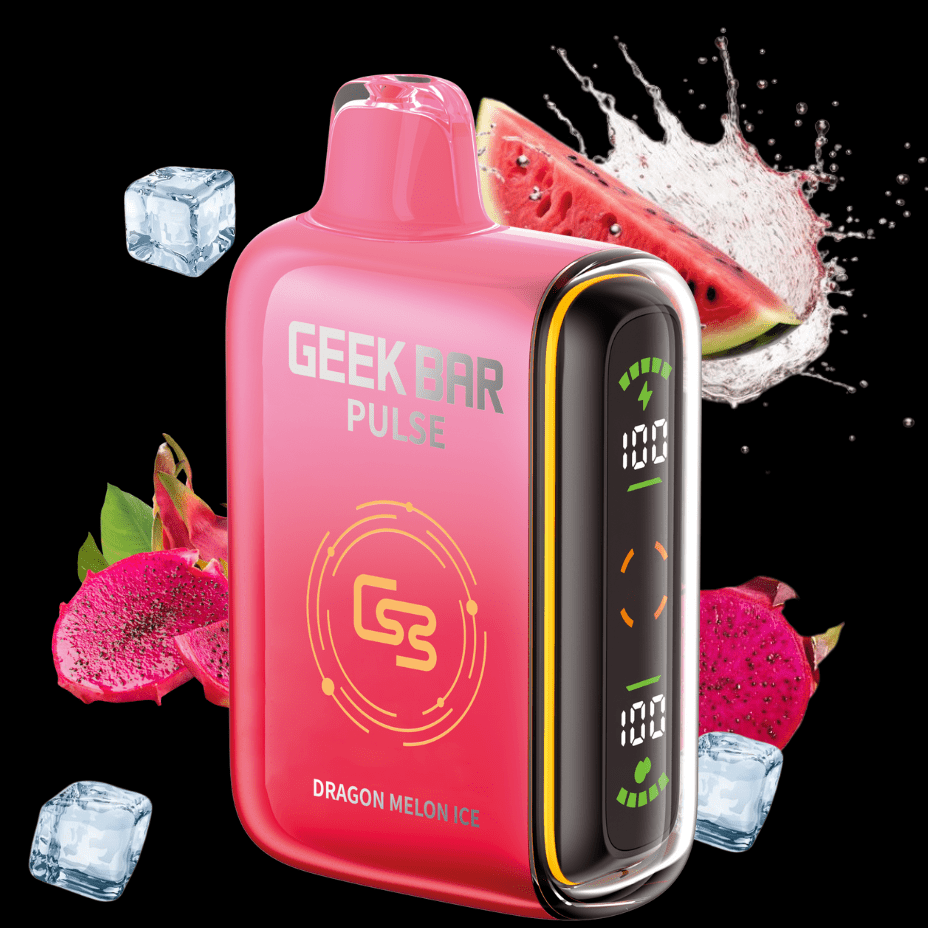 Geek Bar Pulse 9000 Disposable Vape - Dragon Melon Ice 9000 Puffs / 20mg Airdrie Vape SuperStore and Bong Shop Alberta Canada