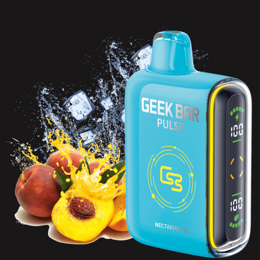 Geek Bar Pulse 9000 Disposable Vape-Nectarine Ice 20mg / 9000 Puffs Airdrie Vape SuperStore and Bong Shop Alberta Canada