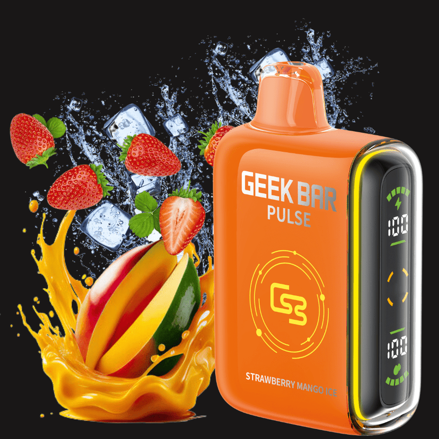 Geek Bar Pulse 9000 Disposable Vape-Strawberry Mango Ice 20mg / 9000 Puffs Airdrie Vape SuperStore and Bong Shop Alberta Canada