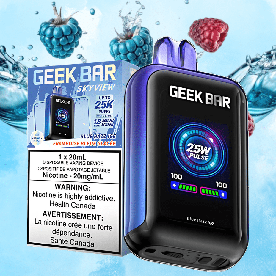 Geek Bar Skyview 25K Disposable Vape - Blue Razz Ice 25000 Puffs / 20mg Airdrie Vape SuperStore and Bong Shop Alberta Canada