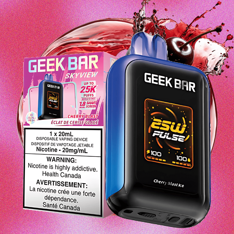 Geek Bar Skyview 25K Disposable Vape - Cherry Blast 25000 Puffs / 20mg Airdrie Vape SuperStore and Bong Shop Alberta Canada