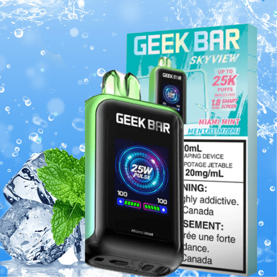 Geek Bar Skyview 25K Disposable Vape-Miami Mint Airdrie Vape SuperStore and Bong Shop Alberta Canada