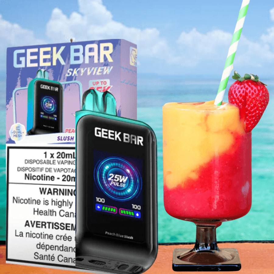 Geek Bar Skyview 25K Disposable Vape-Peach Blue Slush 25000 Puffs / 20mg Airdrie Vape SuperStore and Bong Shop Alberta Canada