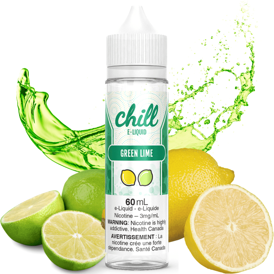 Green Lime by Chill E-Liquid 3mg Airdrie Vape SuperStore and Bong Shop Alberta Canada