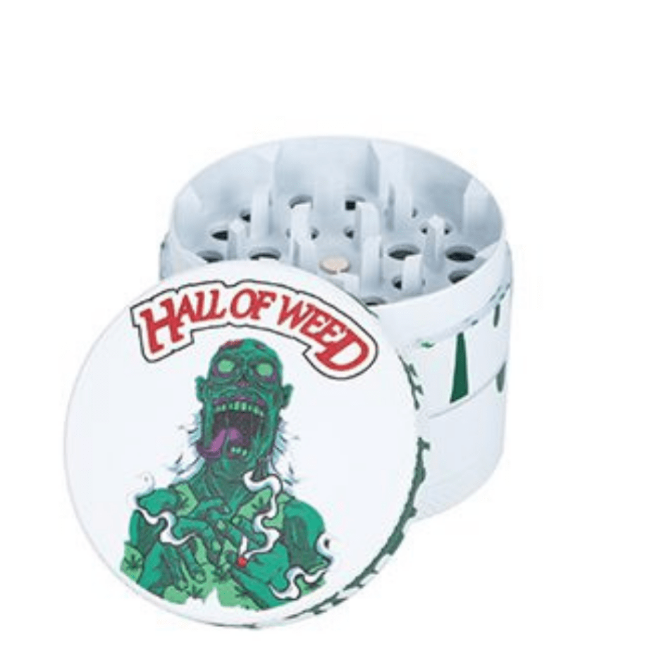 Hall Of Weed 4-Piece Zinc Grinder-50mm Airdrie Vape SuperStore and Bong Shop Alberta Canada