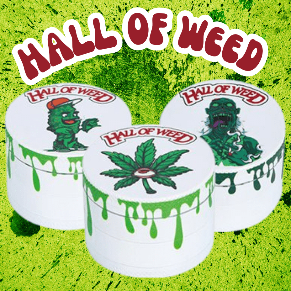 Hall Of Weed 4-Piece Zinc Grinder-50mm Airdrie Vape SuperStore and Bong Shop Alberta Canada