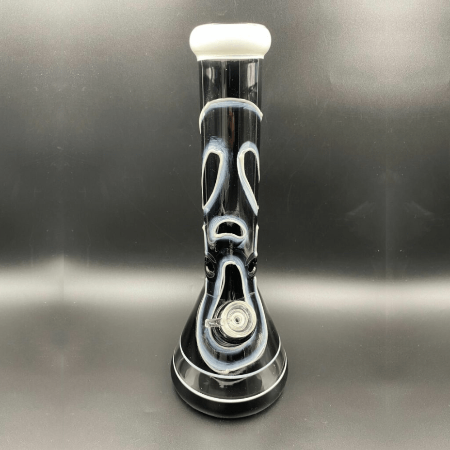 High Class Glass 7mm Glow-in-the-Dark Scream Beaker 14" 9mm Airdrie Vape SuperStore and Bong Shop Alberta Canada