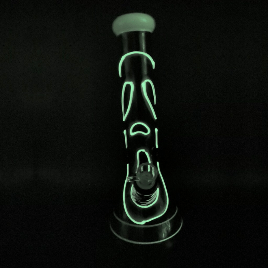 High Class Glass 7mm Glow-in-the-Dark Scream Beaker 14" 9mm Airdrie Vape SuperStore and Bong Shop Alberta Canada