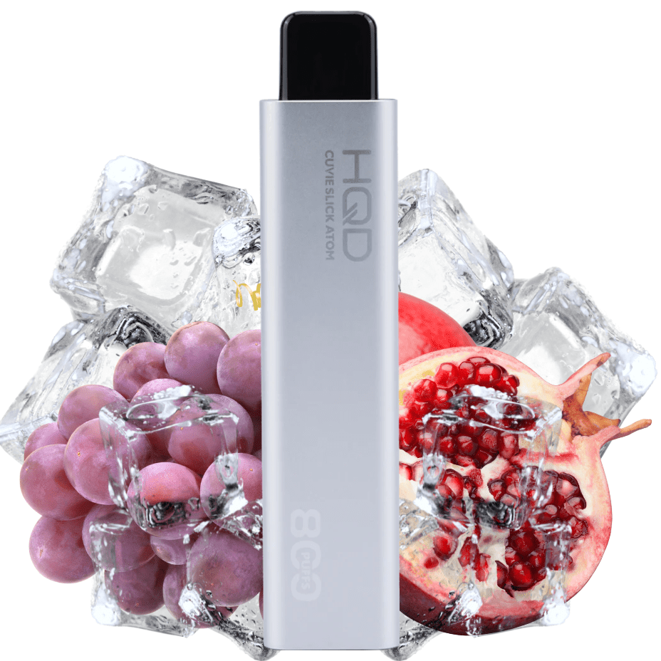 HQD Atom 800 Disposable Vape-Grape Pomegranate Ice 20mg / 2mL Airdrie Vape SuperStore and Bong Shop Alberta Canada