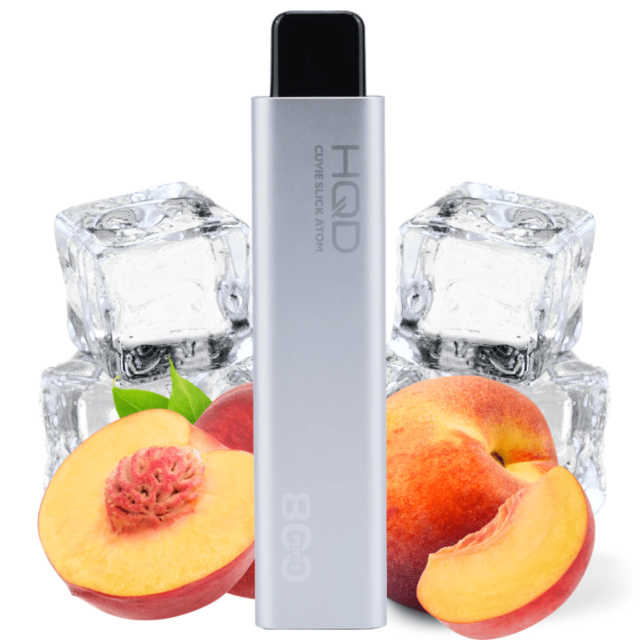 HQD Atom 800 Disposable Vape-Peach Ice 20mg / 2mL Airdrie Vape SuperStore and Bong Shop Alberta Canada