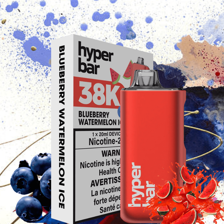 Hyper Bar BE38000 Disposable Vape-Blueberry Watermelon Ice 38000 Puffs / 20mg Airdrie Vape SuperStore and Bong Shop Alberta Canada