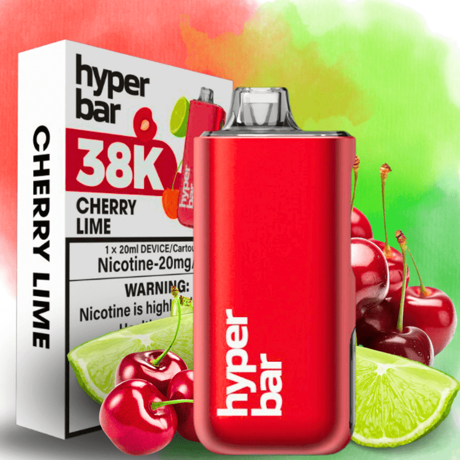 Hyper Bar BE38000 Disposable Vape-Cherry Lime 38000 Puffs / 20mg Airdrie Vape SuperStore and Bong Shop Alberta Canada