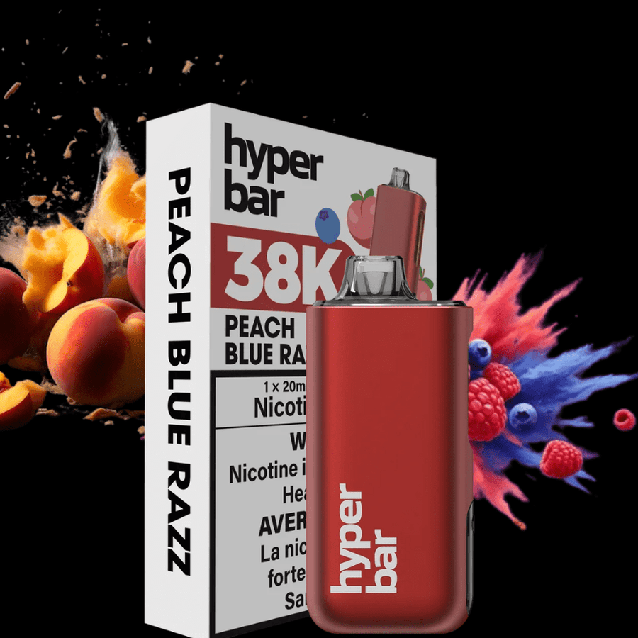 Hyper Bar BE38000 Disposable Vape-Peach Blue Razz 38000 Puffs / 20mg Airdrie Vape SuperStore and Bong Shop Alberta Canada