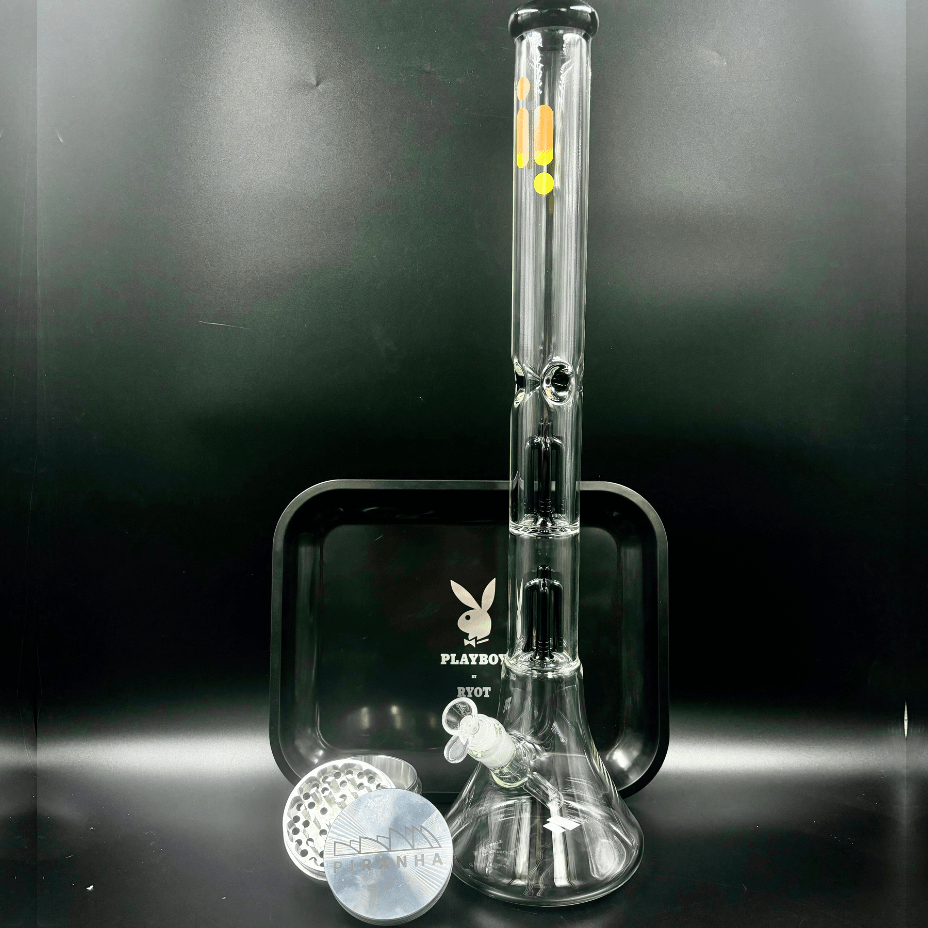 Infyniti 7mm Dual Tree Perc Beaker 23" Black Airdrie Vape SuperStore and Bong Shop Alberta Canada