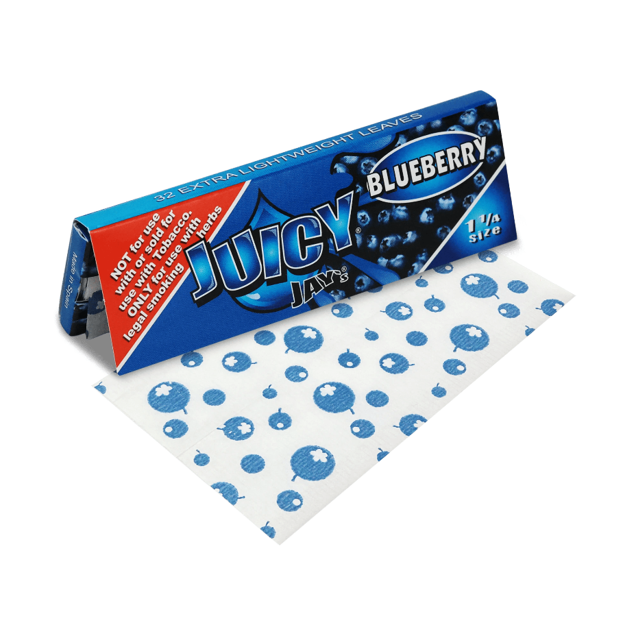 Juicy Jay's Blueberry Flavoured Rolling Papers 1 1/4 1¼ / Blueberry Airdrie Vape SuperStore and Bong Shop Alberta Canada