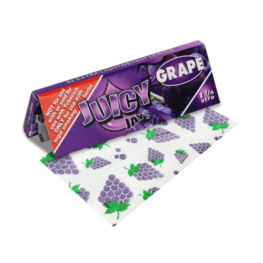 Juicy Jay's Grape Flavoured Rolling Papers 1 1/4 1¼ / Grape Airdrie Vape SuperStore and Bong Shop Alberta Canada