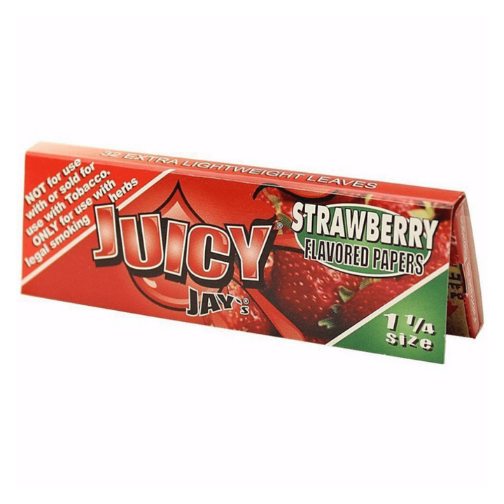 Juicy Jay's Juicy Jay's Strawberry Flavoured Rolling Papers 1 1/4 1¼ / Strawberry Juicy Jay's Strawberry Rolling Papers 1 1/4"-Airdrie Vape SuperStore 