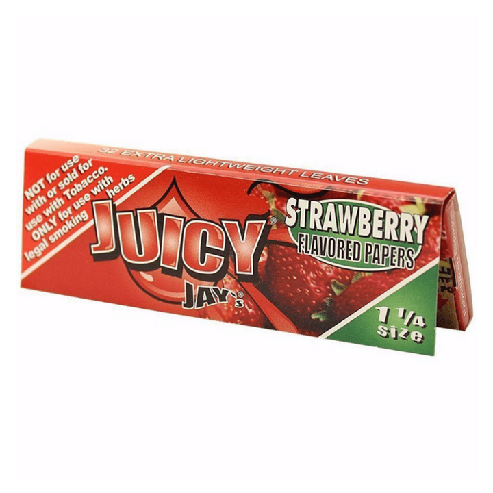 Juicy Jay's Strawberry Flavoured Rolling Papers 1 1/4 1¼ / Strawberry Airdrie Vape SuperStore and Bong Shop Alberta Canada