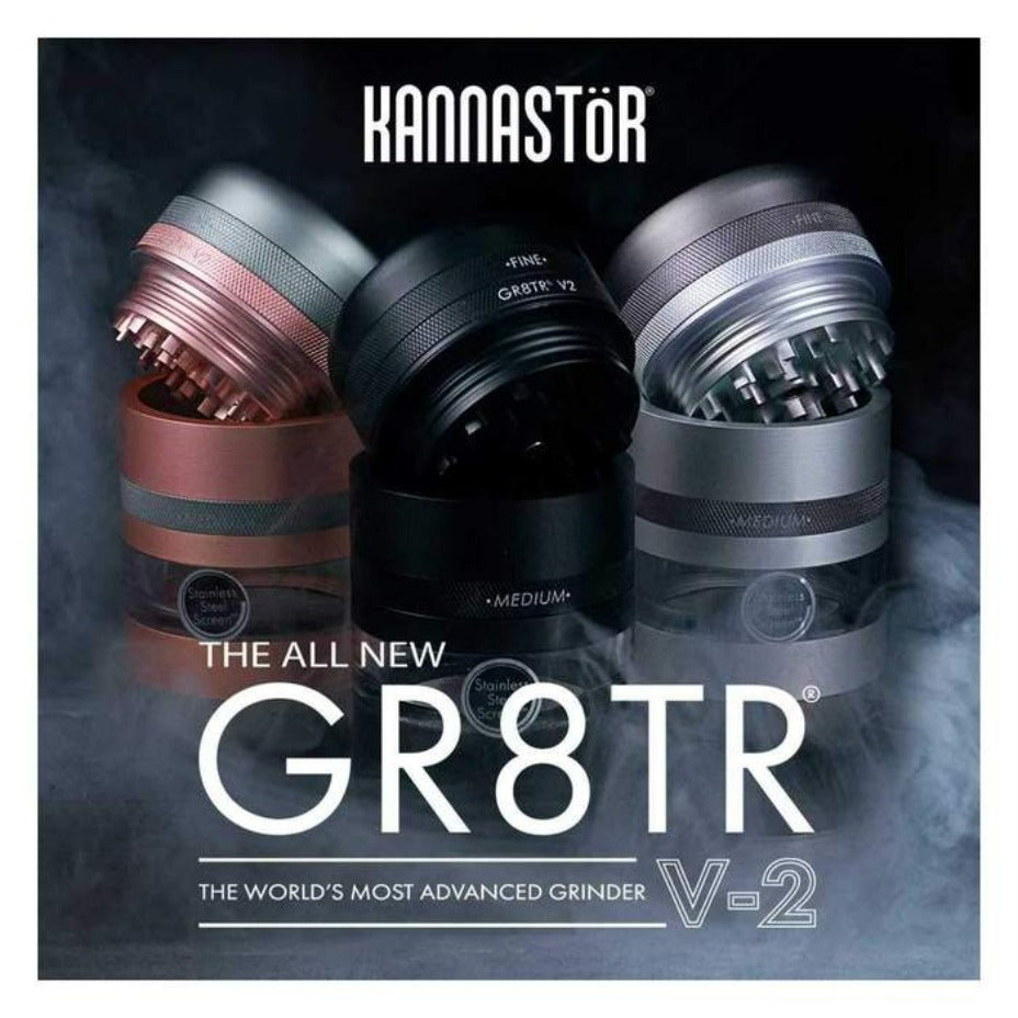 Kannastor GR8TR V2 Series 2.2" Grinder w/ Jar Airdrie Vape SuperStore and Bong Shop Alberta Canada