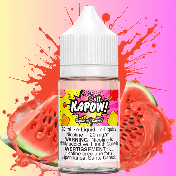 Kapow Salt E-Liquid-Squares Airdrie Vape SuperStore and Bong Shop Alberta Canada