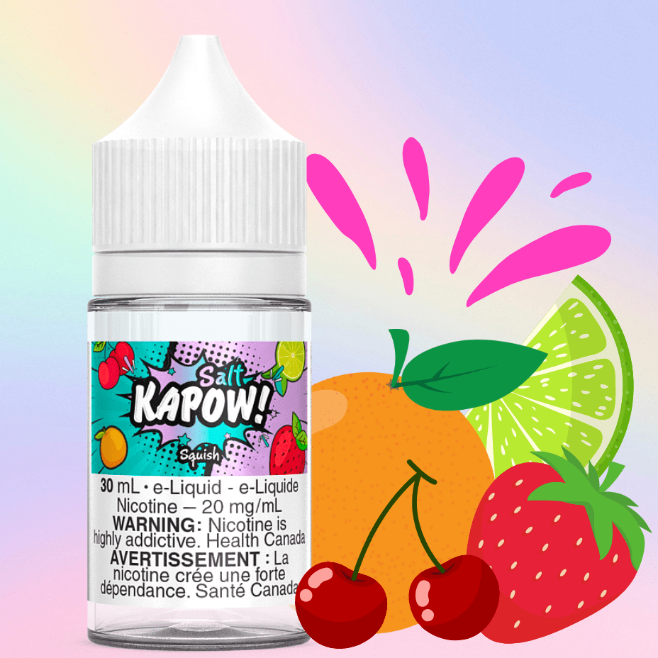 Kapow Salt E-liquid-Squish Airdrie Vape SuperStore and Bong Shop Alberta Canada