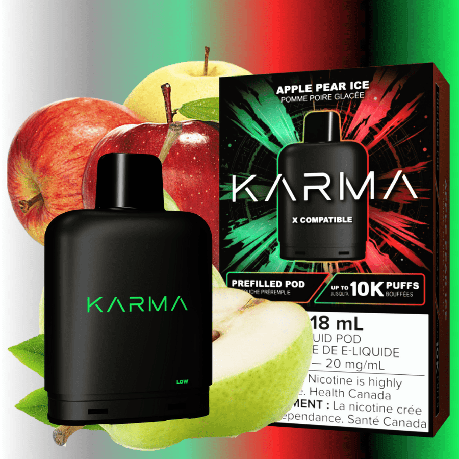 Karma 10k Puff Pod-Apple Pear Ice 18ml / 20mg Airdrie Vape SuperStore and Bong Shop Alberta Canada