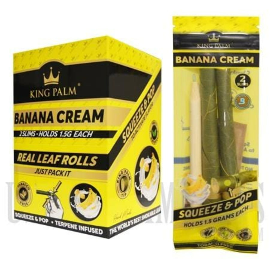 King Palm 2 Slim Rolls-Banana Cream Banana Cream Airdrie Vape SuperStore and Bong Shop Alberta Canada