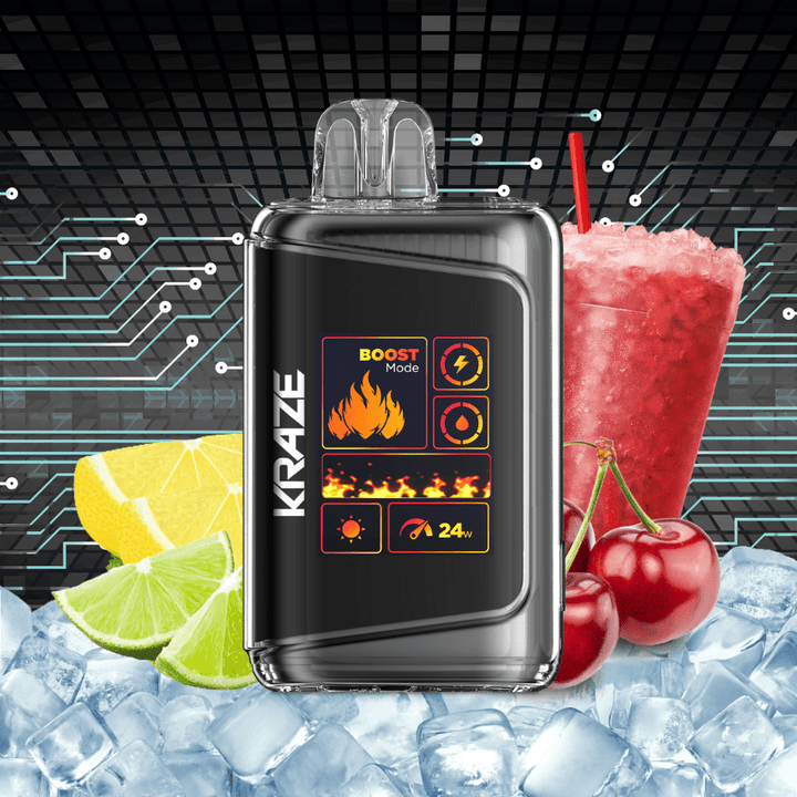 Kraze HD Mega 20k Disposable Vape - Red Lightning Ice 20000 Puffs / 20mg Airdrie Vape SuperStore and Bong Shop Alberta Canada