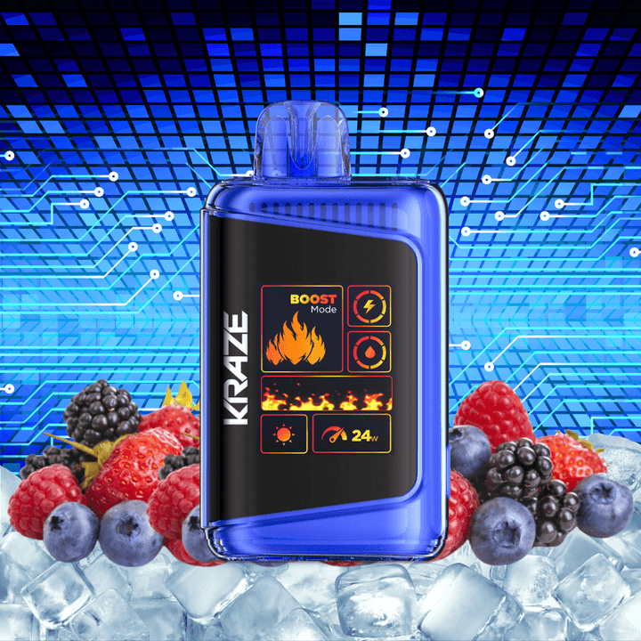 Kraze HD Mega 20k Disposable Vape - Triple Berry Ice 20000 Puffs / 20mg Airdrie Vape SuperStore and Bong Shop Alberta Canada