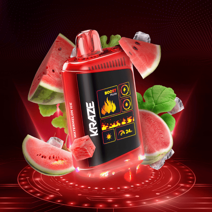 Kraze HD Mega 20k Disposable Vape - Watermelon Ice 20000 Puffs / 20mg Airdrie Vape SuperStore and Bong Shop Alberta Canada