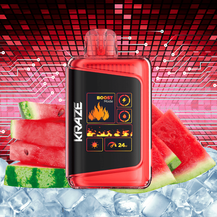 Kraze HD Mega 20k Disposable Vape - Watermelon Ice 20000 Puffs / 20mg Airdrie Vape SuperStore and Bong Shop Alberta Canada