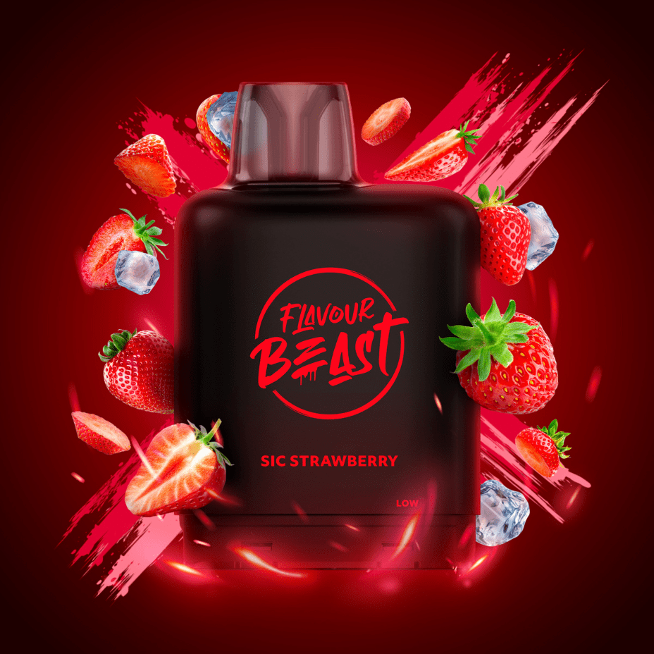 Level X Boost Flavour Beast 25k Pod-Sic Strawberry Iced 25000 Puffs / 20mg Airdrie Vape SuperStore and Bong Shop Alberta Canada