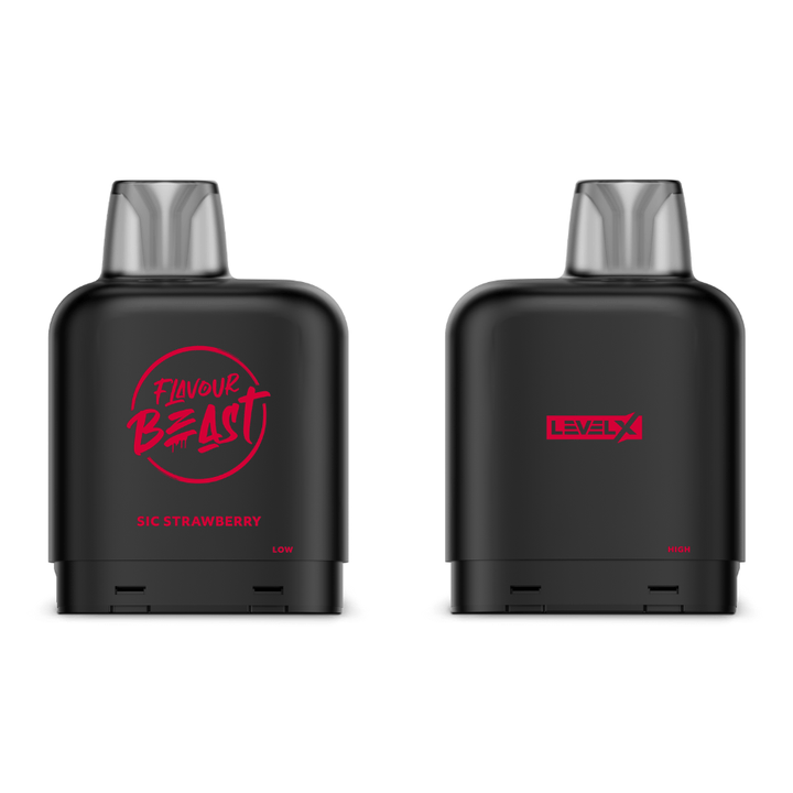 Level X Flavour Beast Pod-Sic Strawberry 20mg / 7000 Puffs Airdrie Vape SuperStore and Bong Shop Alberta Canada
