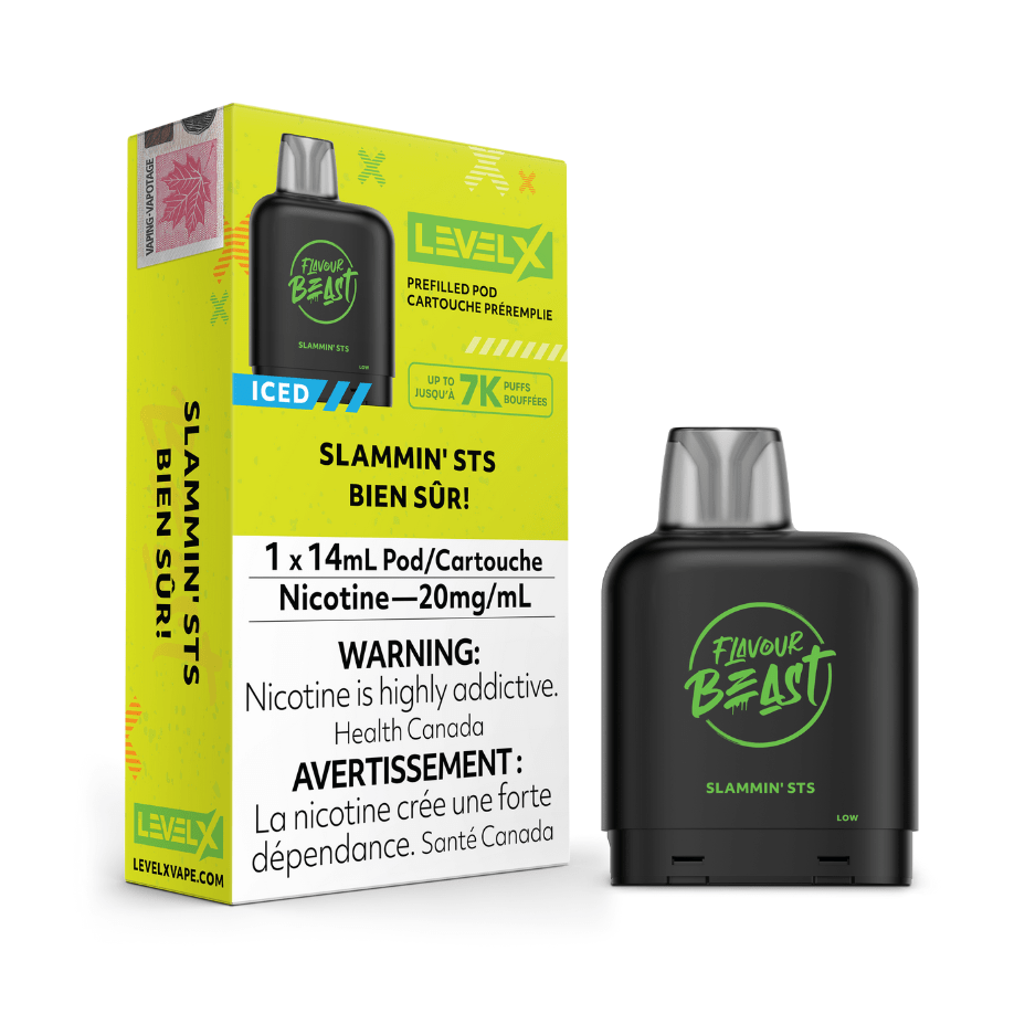 Level X Flavour Beast Pod-Slammin' STS 20mg / 7000 Puffs Airdrie Vape SuperStore and Bong Shop Alberta Canada