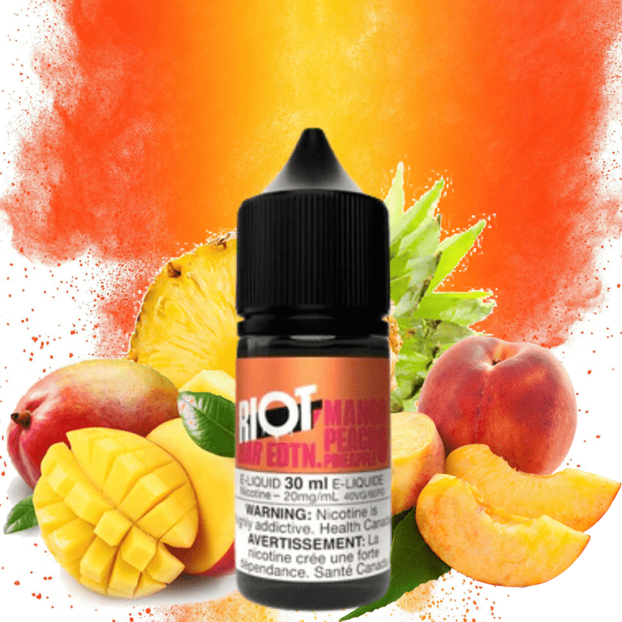 Mango Peach Pineapple Salt by Riot Bar 30ml / 10mg Airdrie Vape SuperStore and Bong Shop Alberta Canada