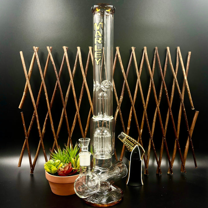 Marley Glass World Engine Bong 20" Amber Airdrie Vape SuperStore and Bong Shop Alberta Canada