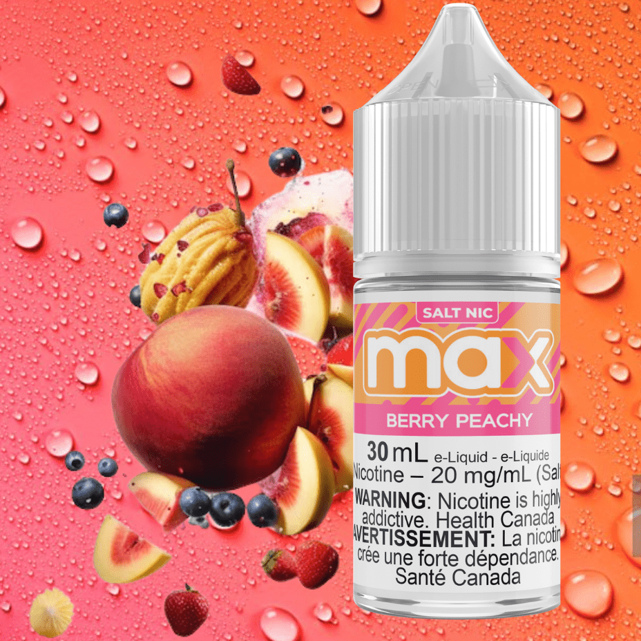 Max E-Liquid - Berry Peachy Salt 30ml / 12mg Airdrie Vape SuperStore and Bong Shop Alberta Canada