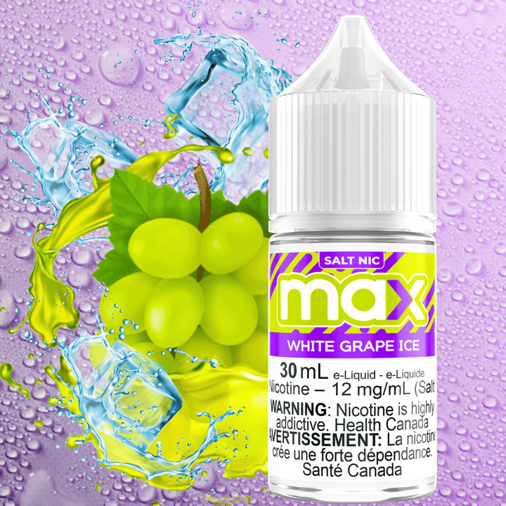 Max E-Liquid - White Grape Ice Salt 30mL / 12mg Airdrie Vape SuperStore and Bong Shop Alberta Canada